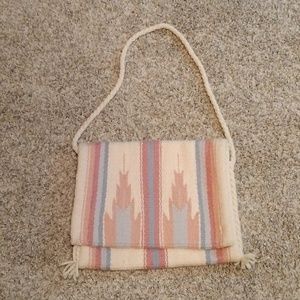 Southwest Aztec Pastel Saddle Blanket Woven Shoulder bag